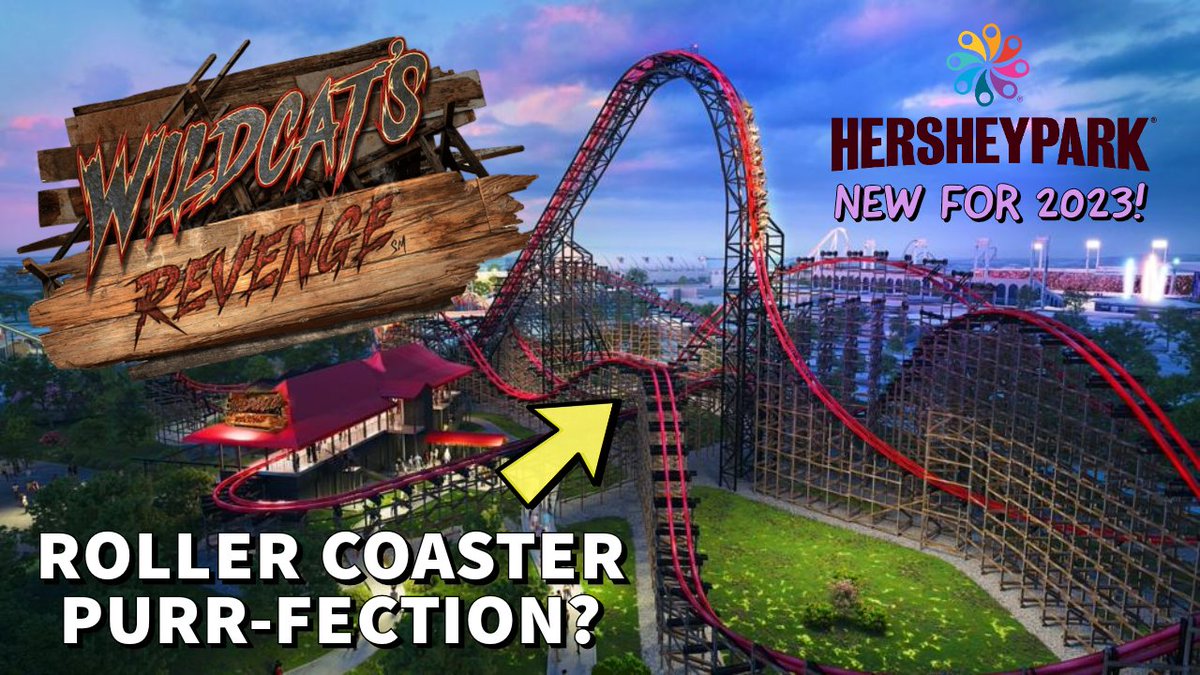 ACN_Coasters's tweet image. The Wildcat's out of the bag! And he's back for Revenge! Hersheypark has announced their 2023 addition, an RMC hybrid coaster!
youtu.be/tbBLHa3FBtA
#WildcatsRevenge
#hersheypark
#Rollercoaster
#themepark
#amusementpark