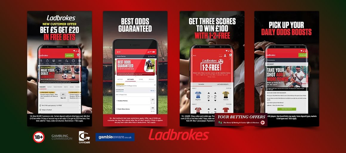 Betting With Ladbrokes
Biggest British Betting Company

1. Deposit &#163;5
2. Bet &#163;5 On Any Sports Market
3. Get 4x &#163;5 Free Bets

Link below


.
18+T&amp;Cs GambleAwear
    
  
,