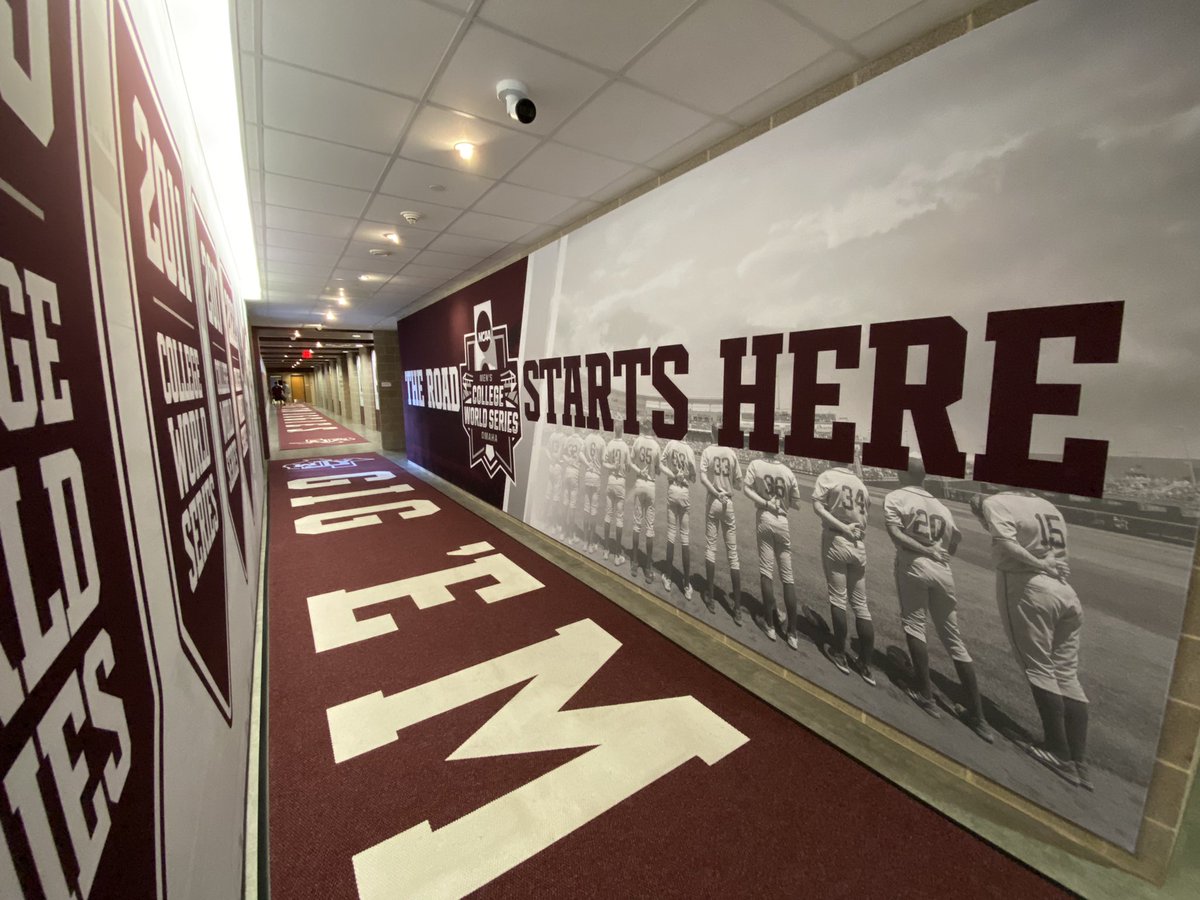 AggieFacilities's tweet image. Facility Update: With the help from our friends at @IntegBryan, we were able to transform the look of the players hallway and coaches area at Blue Bell Park.👍🏼 Stay tuned for more facility updates 👀 #Gigem