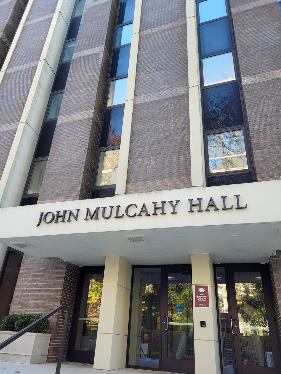 Had a great time today giving the Chemistry Department seminar and meeting folks <a href="/FordhamNYC/">Fordham University</a>! Thanks to <a href="/JoshuaSchrier/">Joshua Schrier</a> for the invitation and warm welcome!