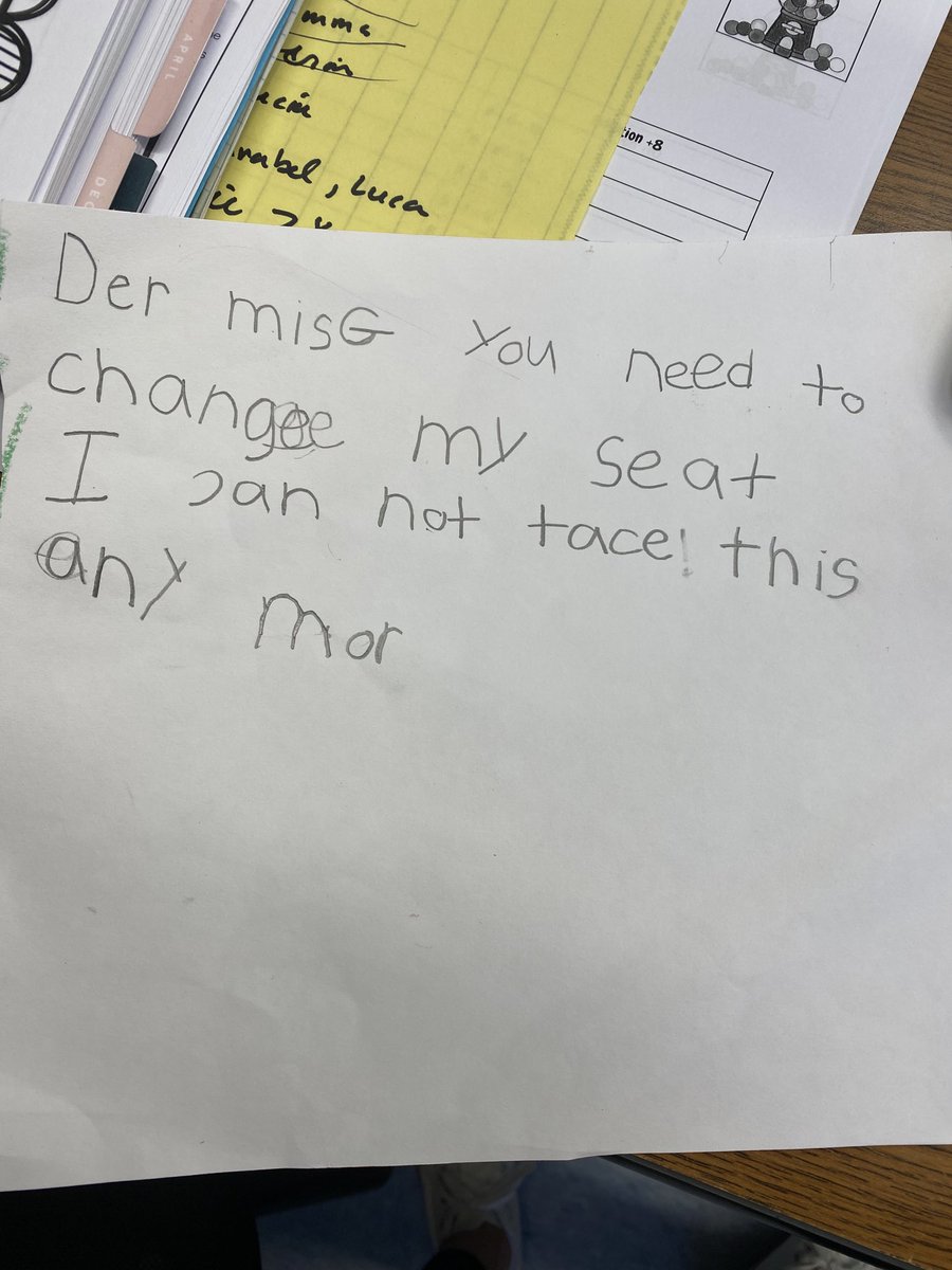 Hilarious note from a student.. #opsedu