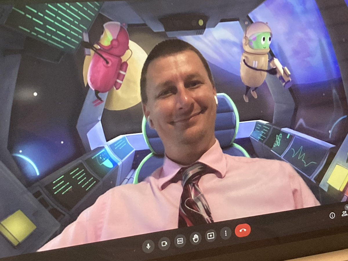 conducting my virtual parent teacher conferences from space since my students are out of this world!