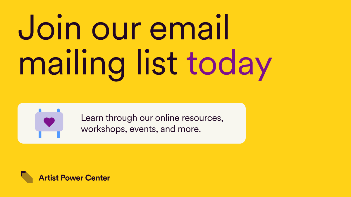 artistpowerybca's tweet photo. We're excited to announce a new way for artists to stay up-to-date on exclusive tips and opportunities. Sign up for the #ArtistPowerCenter enewsletter and get the inside scoop on how to grow your creative business and connect with more artists. → https://t.co/W8qXrxQDgv https://t.co/btbahXH8ES