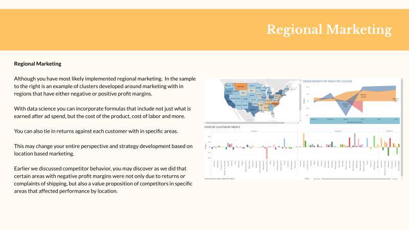 samglover_data's tweet image. What are your thoughts on regional marketing? There are many dollars to be optimized if we can better align and position our ad delivery.  Build models that factor in profit over revenue.  What are your thoughts?

#data #marketing #samgloverbigdata