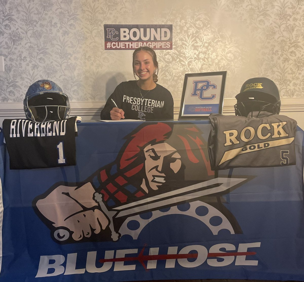 CamrynDigiacomo's tweet photo. It’s official #CUETHEBAGPIPES - Go Blue Hose! @PRESBYSB @ROCKGOLDVA18U @RBSBALL https://t.co/LgU7NWorHD