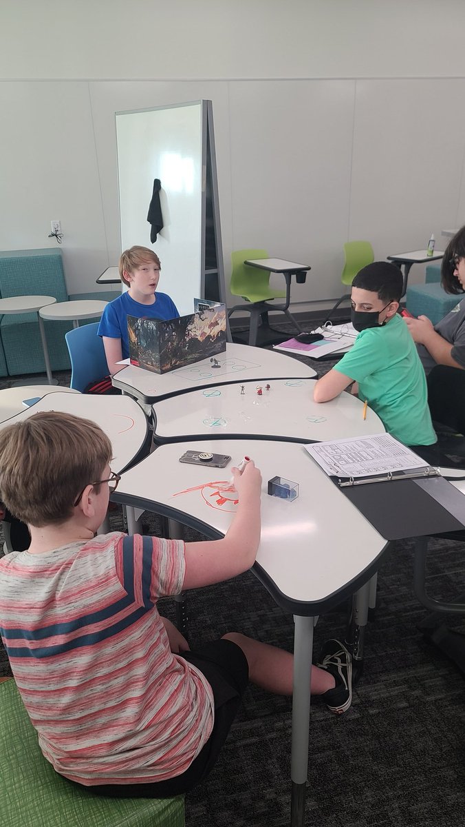 DND club enjoyed having dice, character binders, and figurines! Our dungeon masters are running great tables for everyone. #kmscougarpride #dnd #dndclub #KMSdnd