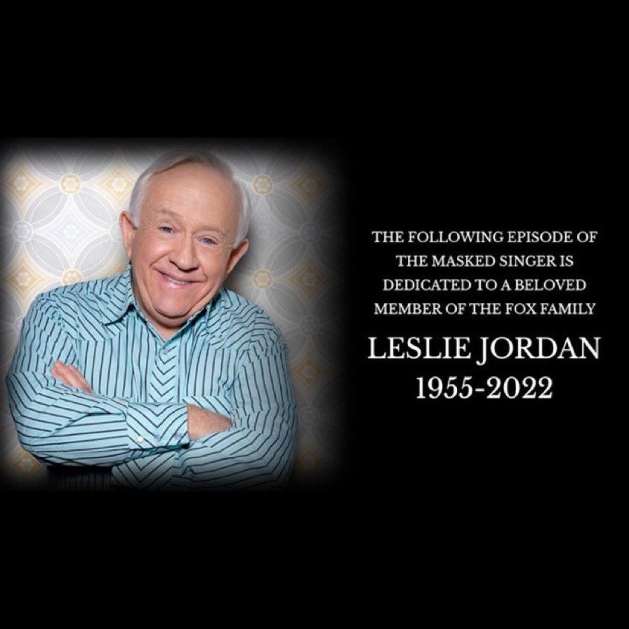 RIP 🙏🏼 #lesliejordan #RIPLeslieJordan #TheMaskedSinger