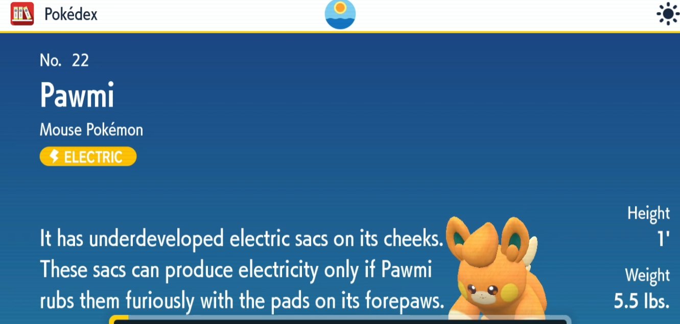 Pawmi -  Pokédex