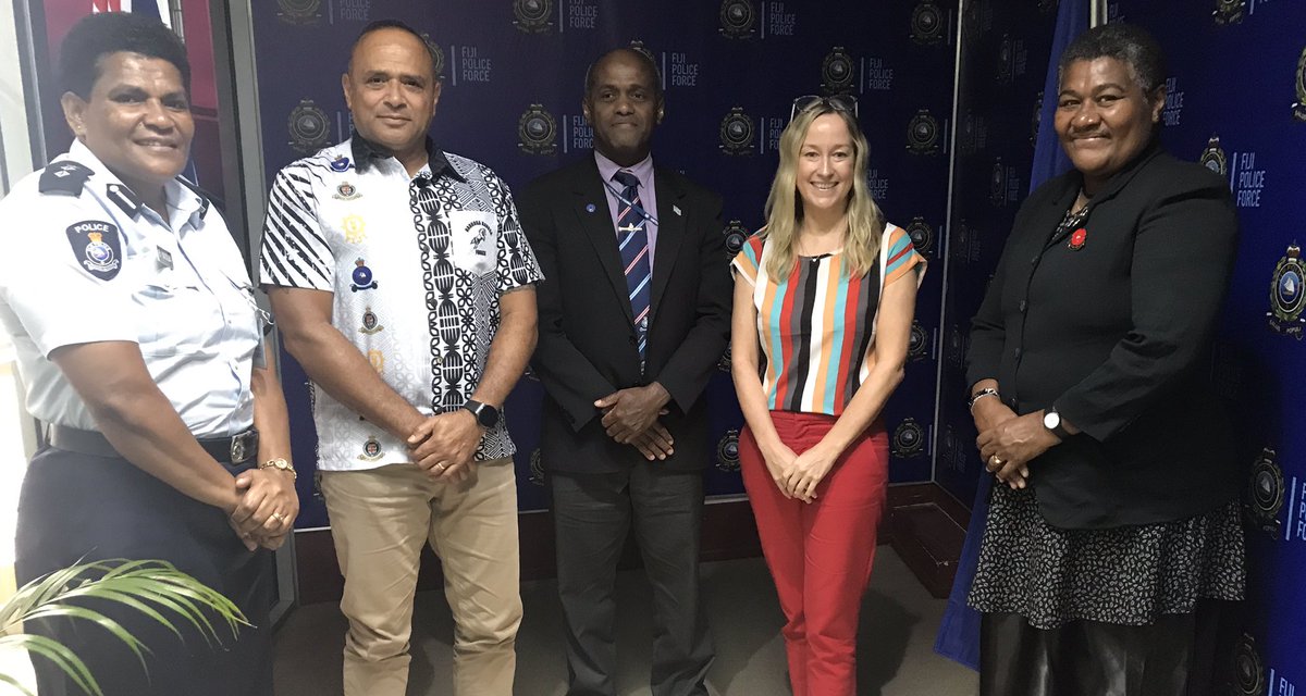 Pleasure catching up with the Police Commissioner @fiji_force today to discuss the support provided by the 🇬🇧@CollegeofPolice and great to hear about the positive impact of the International Leadership Programme #FijiPolice #CSSF @ukinfiji #UKPacificPartnership