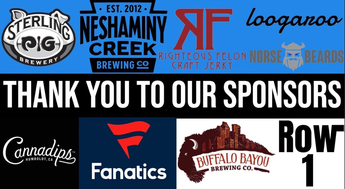 A HUGE thank you to all of our sponsors:
<a href="/Sterlingpigbeer/">Sterling Pig Brewery</a> <a href="/NCBCBeer/">Neshaminy Creek Brewing Co</a> <a href="/RighteousFelon/">Righteous Felon</a> <a href="/loogaroo_co/">loogaroo</a> <a href="/Norsebeards/">NorseBeards</a> <a href="/cannadips/">Cannadips</a> <a href="/Fanatics/">Fanatics</a> <a href="/Buffbrew/">Buffalo Bayou BrewCo</a> <a href="/coolstub/">Row One</a> 
And as always <a href="/olde_sports/">Olde City Sports Network</a> for letting us bring AHL knowledge to the sports world!