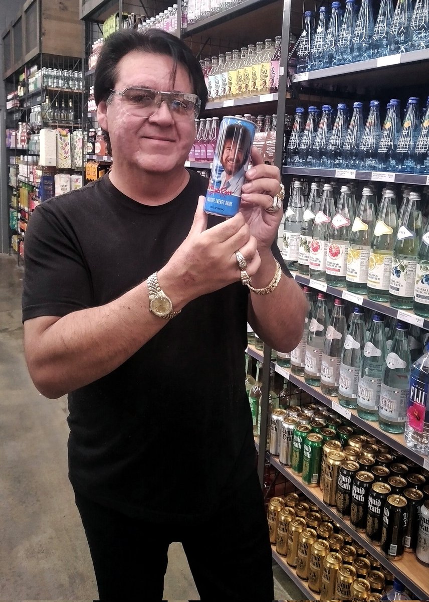 Seriously? Bob Ross Energy Drink? If anything, this guy used to put me to sleep while he painted his little happy trees..lol