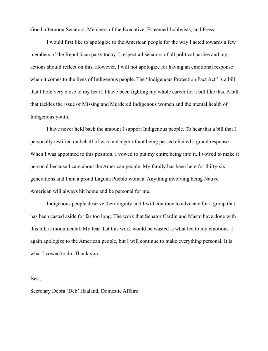 Secretary Deb Haaland (PARODY) (LMU) tweet media
