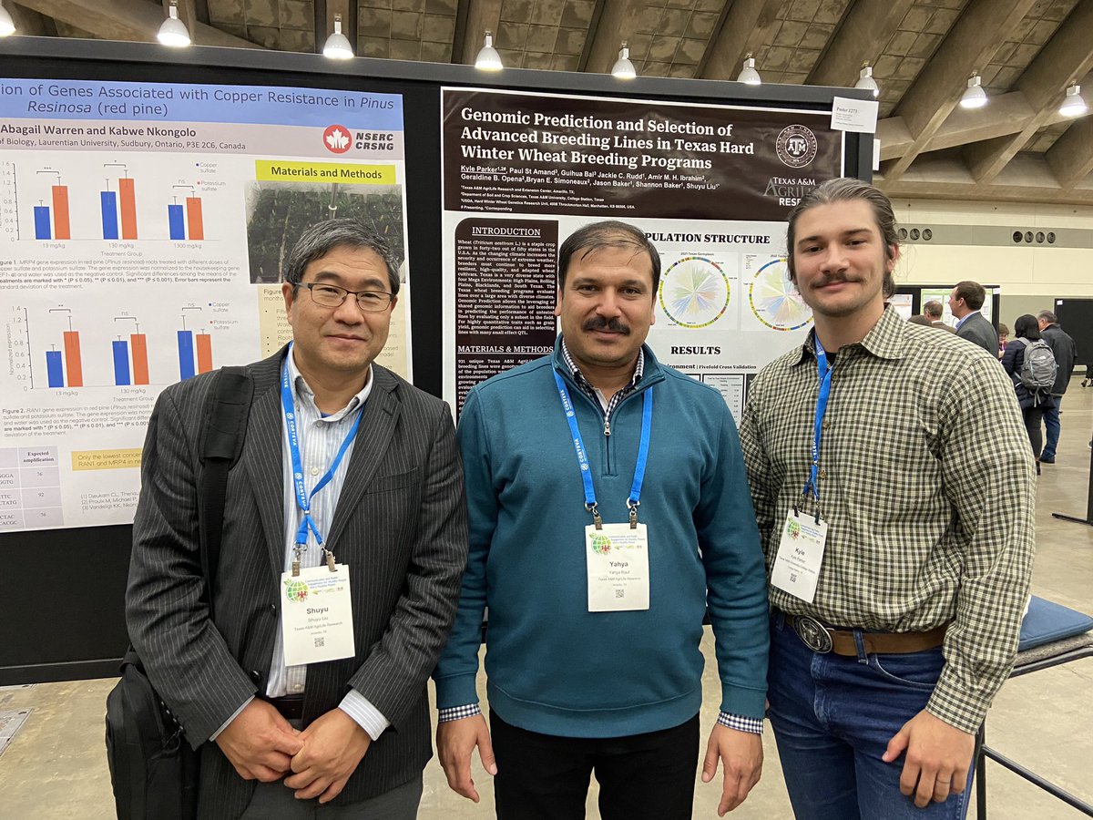 HighPlainWheat's tweet photo. Great meeting @ASA_CSSA_SSSA at Baltimore. As a past chair of C-8 Plant Genetic Resources, I  organized Frank Meyer Medal award lecture by Dr. Jorge Dubcovsky and Carlvin Sperling Memorial Biodiversity lecture by Dr. Eduard Akhunov. Postdoc and students enjoyed their presenting. https://t.co/5gED5WjCbU