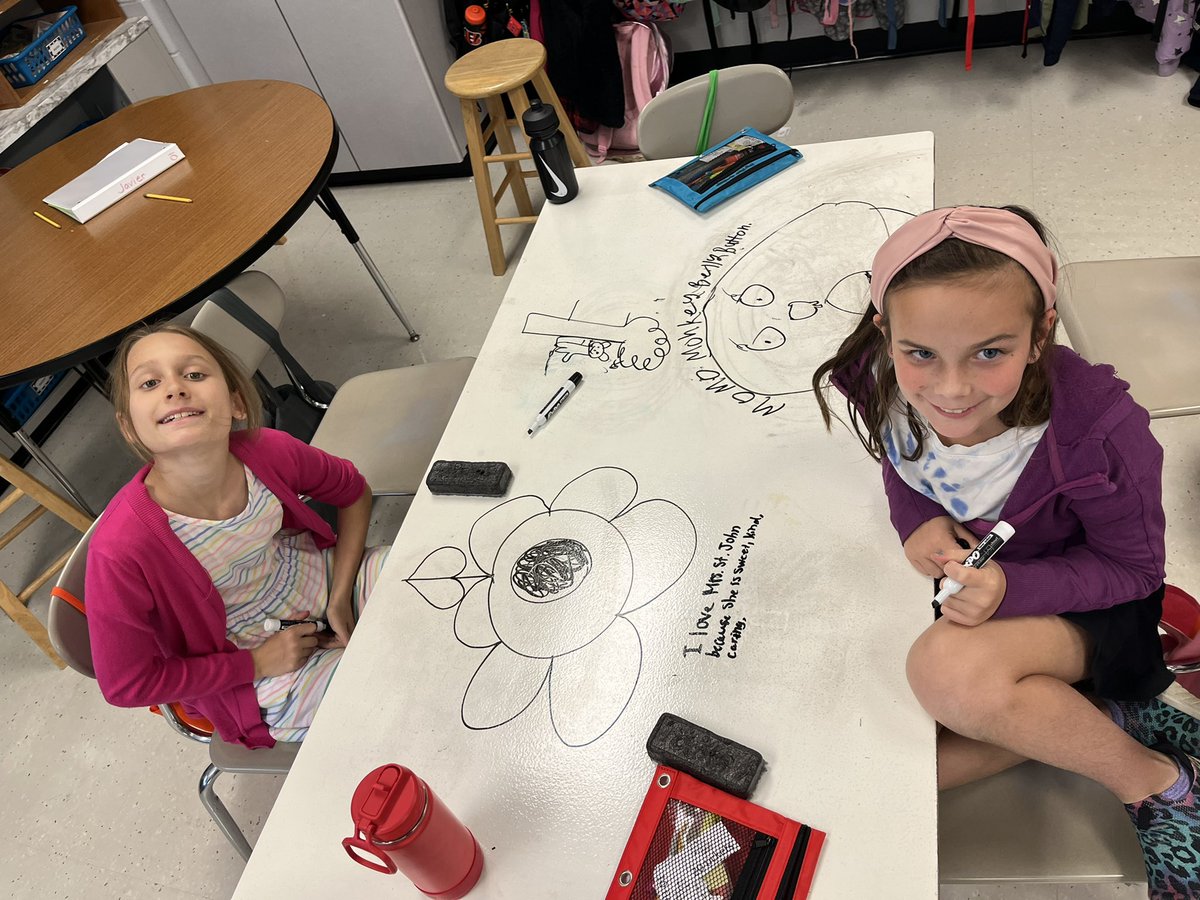 StJohnWM's tweet photo. Sometimes you just need to draw on the tables. 😁#WEareLakota #CherokeePride https://t.co/m2rr3Kw9mq