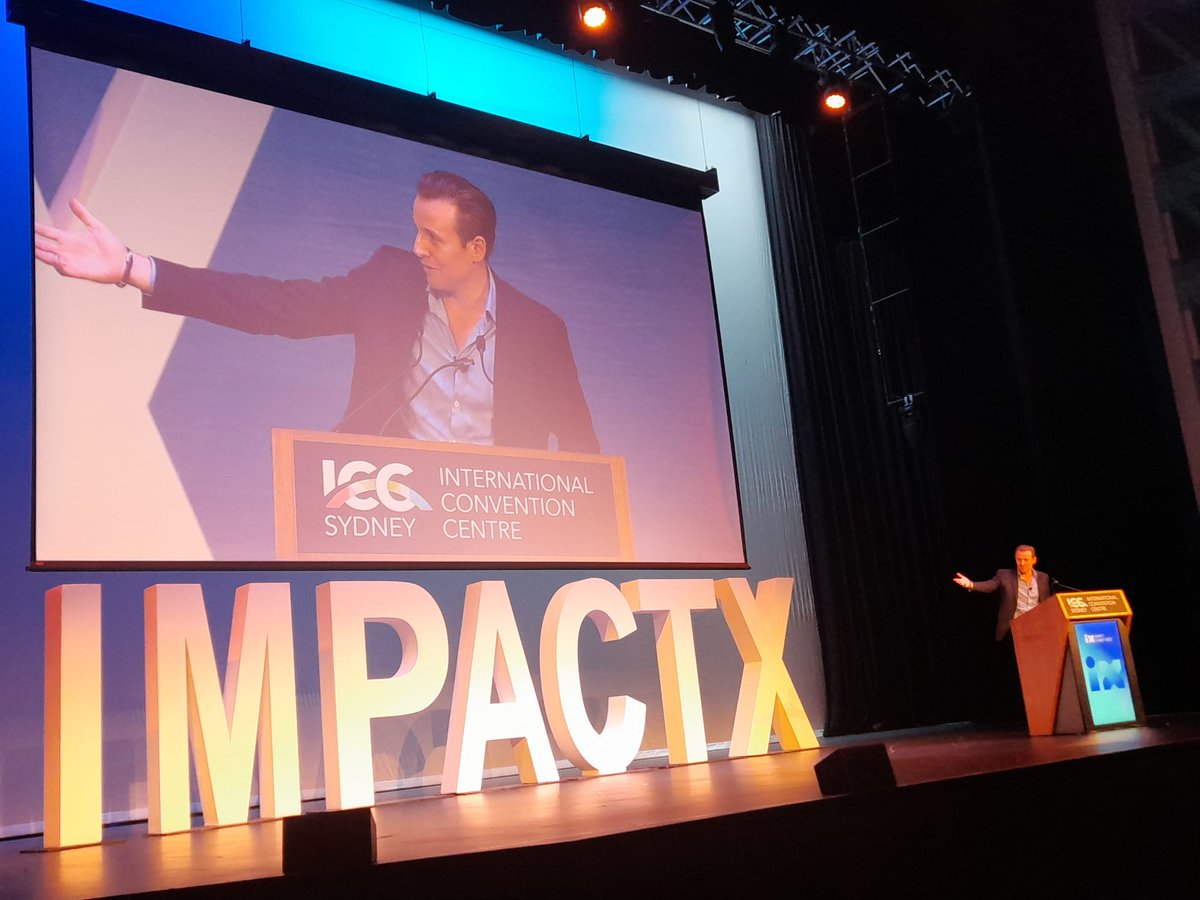 liddle_jeremy's tweet image. Apparently this is me on stage introducing some incredible speakers on climate action at the @impactxtech #IXSummitSydney at the ICC like @TickyFullerton in front of 1,100 participants 🥳🥳