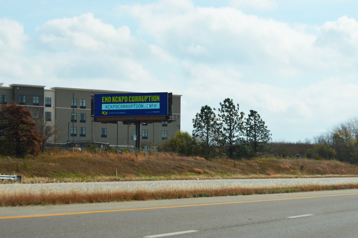 #KCKPDCorruption has gone on far too long. We won’t stop fighting until justice is delivered. If you’re driving in Kansas, City Kansas, check out the #Justice4KCK billboards ⬇️

📍 1-70/1-435
📍 1-70/18th St
📍 Topeka Blvd/ 29th St
📍 1-470/Huntoon Exit

 KCKPDCorruption.info