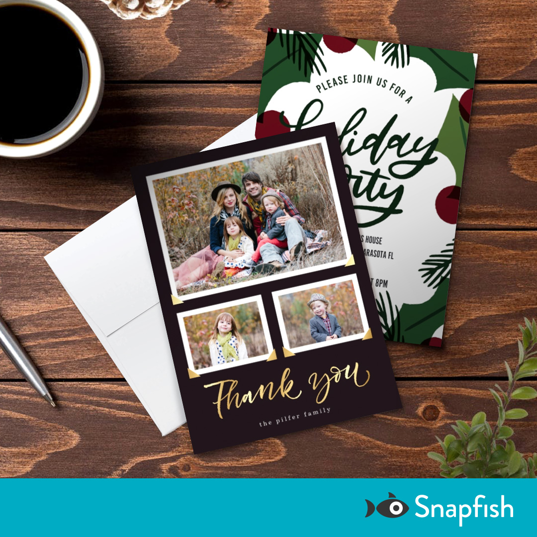 If you find yourself scrambling to get your holiday thank-you's in the mail on time, this one's for you. Stay ahead this year and order yours early and take 75% off cards when you shop today!