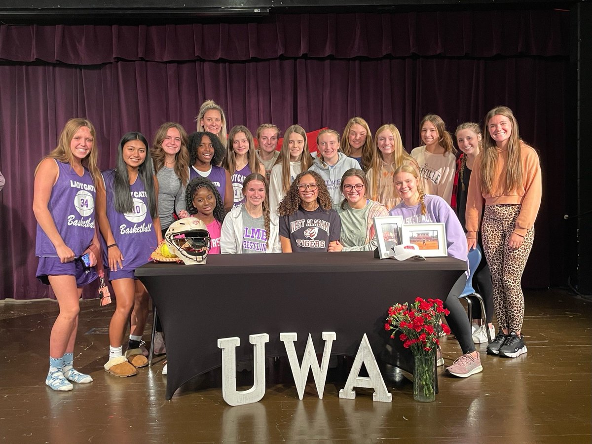 Maddie Wright at signing day! We are all so proud of you and the University of West Alabama is lucky to have you!
