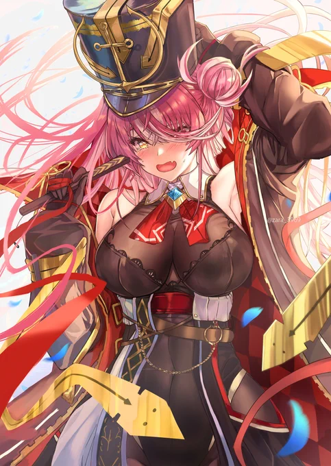 初めて船長描いた絵だけど一番好きなライティングなんだ #いい腋の日 #宝鐘マリン 