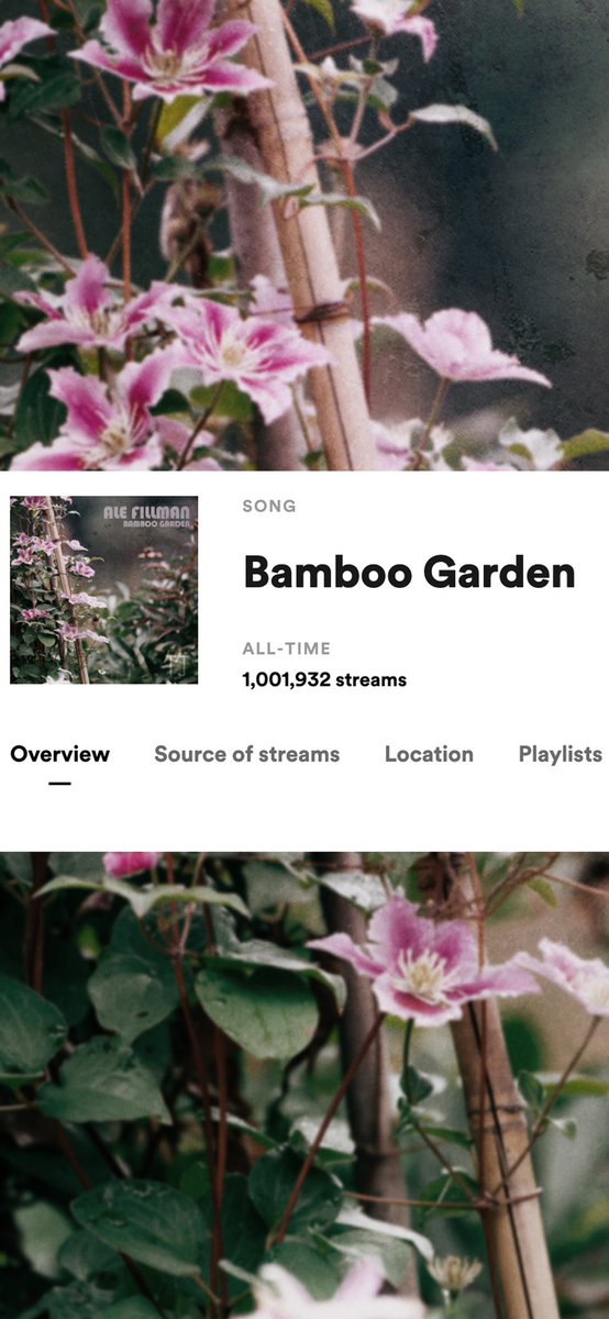 Had a tune of mine cross a million streams today!