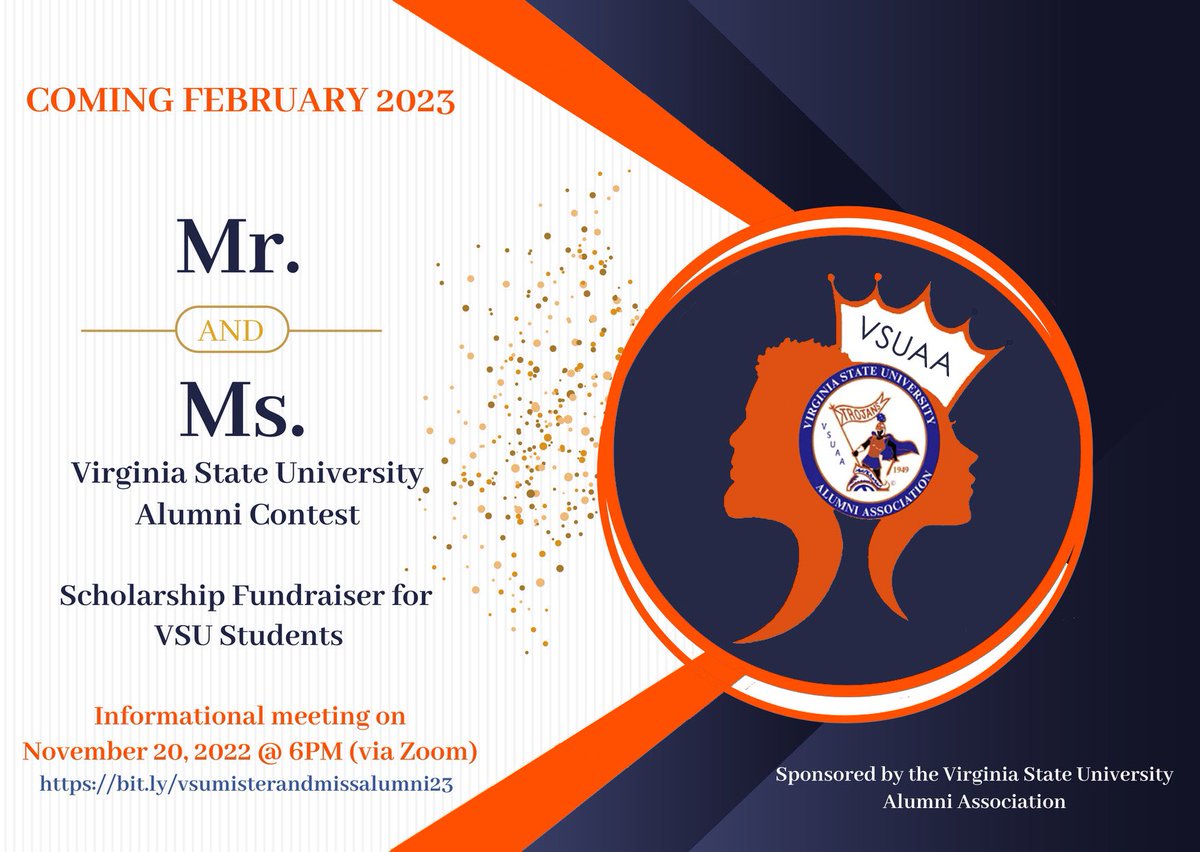 vsuaaonline's tweet photo. There’s another king and queen coming to town 🤴🏾👸🏽. You ready alumni? For more information, join us at our information meeting on Sunday, November 20th. 🧡💙 #VSU #VSUAA #GreaterHappensHere #HBCURoyalty #ComingSoon #VSUAlumniWinterfest #Feb2023 https://t.co/d7o9mhrr5Z