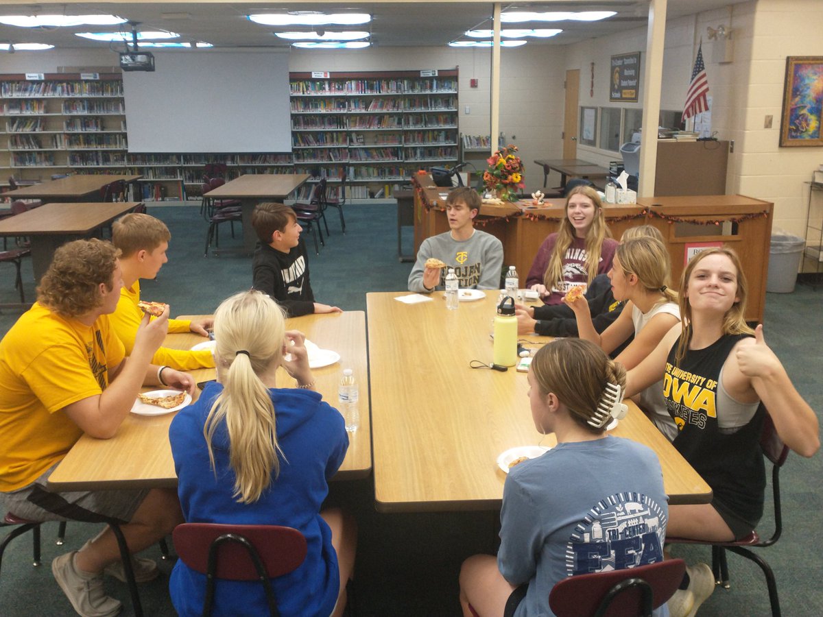 Great FCA meeting! Had some pizza, played Bible Jeopardy, and then had an interesting lesson on Job. Job was amazing. He lost everything and still praised God. Great group of high schoolers.