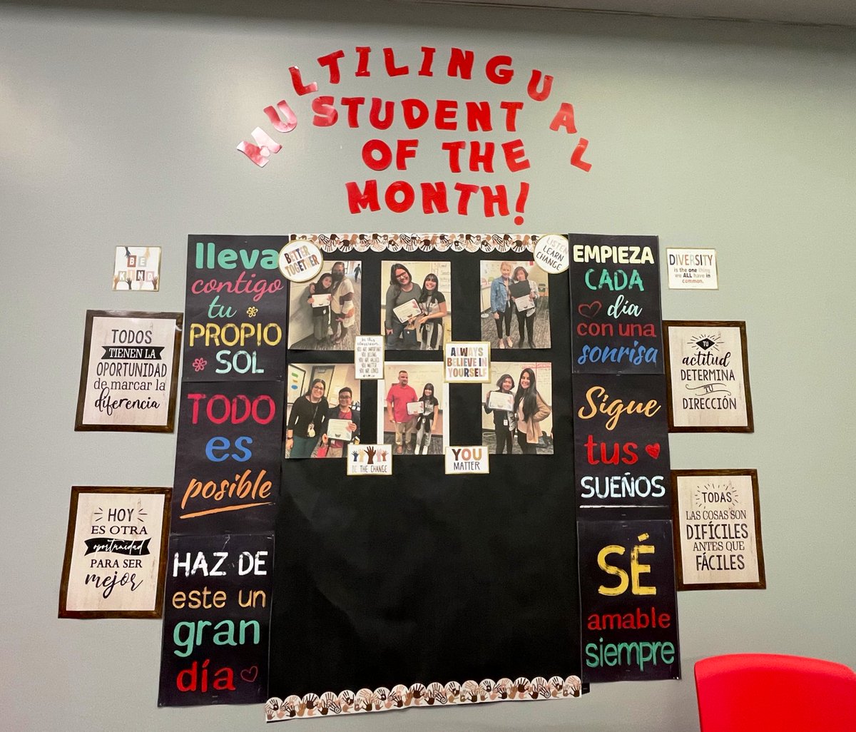 Miss_Fajardo's tweet photo. Our Multilingual Student Of the month wall is up ❤️ honoring our students for their hard work 📝and progress each month 📈chosen by their Math &amp; ELLA teachers 👩🏻‍🏫👨🏻‍🏫 @KleinISD @KISD_Multling @KleinIntKISD https://t.co/gnvZ9FnjjJ