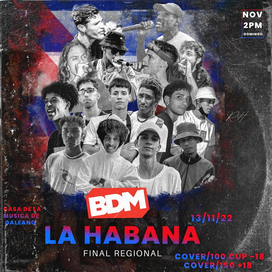 🇨🇺 El próximo domingo 13 se disputará la final regional de #BDM en La Habana!!!

Mucha suerte para todos los participantes, en especial a nuestros muchachos de la #KingdomLeague 😼 @elzurdo_ode #reysh <a href="/smart0250659751/">_smart_02</a> 

Que gane el freestyle!🔥