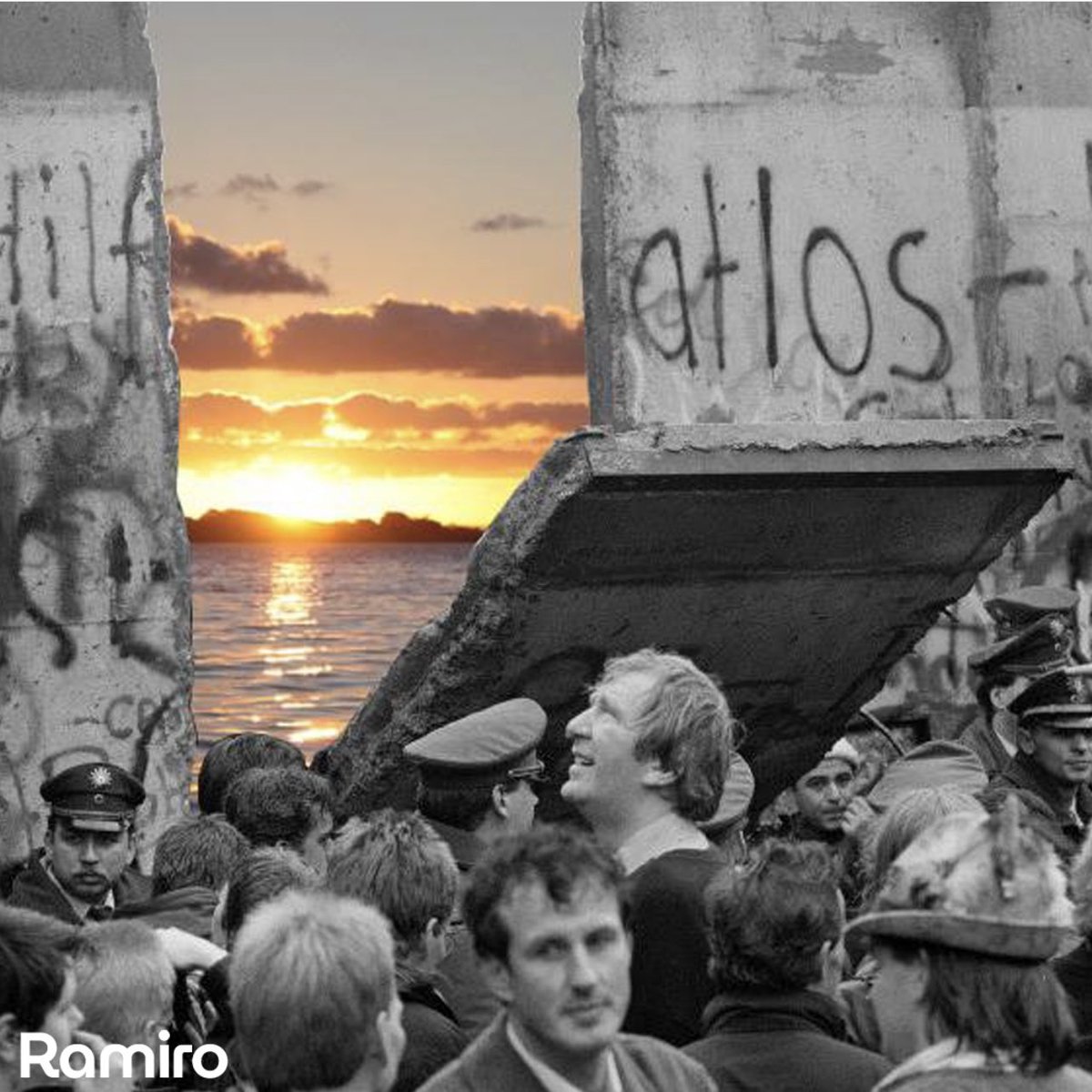 curtaramiro's tweet photo. 33 anos da queda do Muro de Berlim. Aqui em Porto Alegre, temos um outro muro a derrubar que a esquerda insiste em manter em pé ao lutar contra a privatização e concessão do Cais Mauá. Vamos vencer! https://t.co/xWLt11HeHl