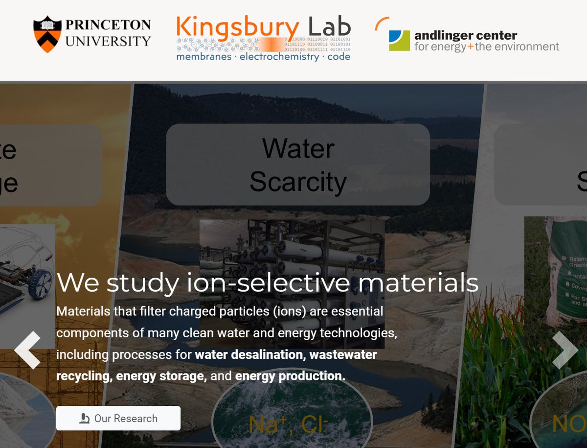 I am recruiting PhD students to start next fall at <a href="/Princeton/">Princeton University</a>! If you're interested in clean #water and #energy tech and have a strong background in #engineering, #chemistry, and #datascience, I invite you to apply. Apps due Jan 3rd. 

kingsburylab.org