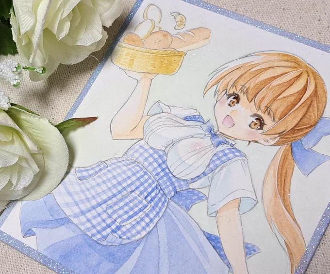 久しぶりに神戸屋ちゃん#アナログ絵 #透明水彩 