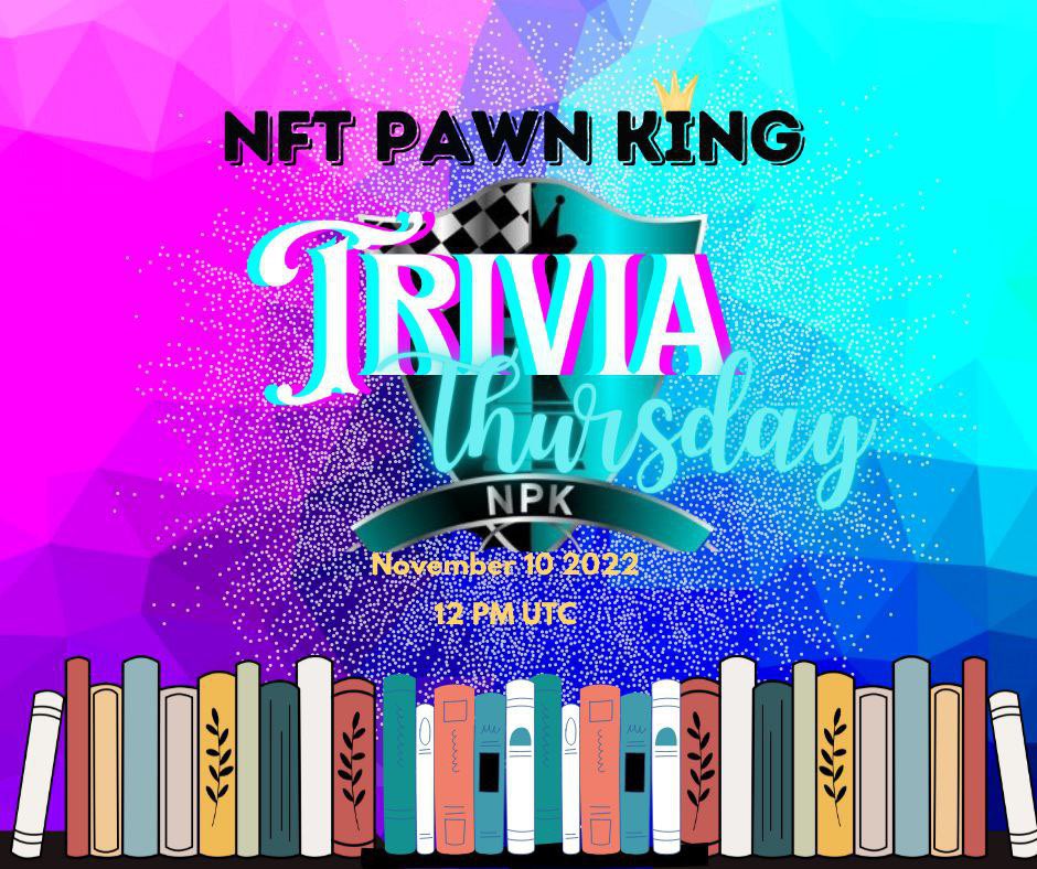 OpulenceX_NFT's tweet photo. #NPKCommunity ready up, our
Trivia Thursday is coming!
Come and Join our discord game on November 10, 2022 @
12PM UTC / 7AM EST / 8PM PST/
9PM JST / 9PM KST
Join ๐ https://t.co/ZuE8eJ6alH
๐ฐPrize Pool:
20 $XRP & 2 #NerdX (50 XRP Value)
โค๏ธ, RT & Tag
#XRP #XRPLedger https://t.co/QGPj2kEe7c