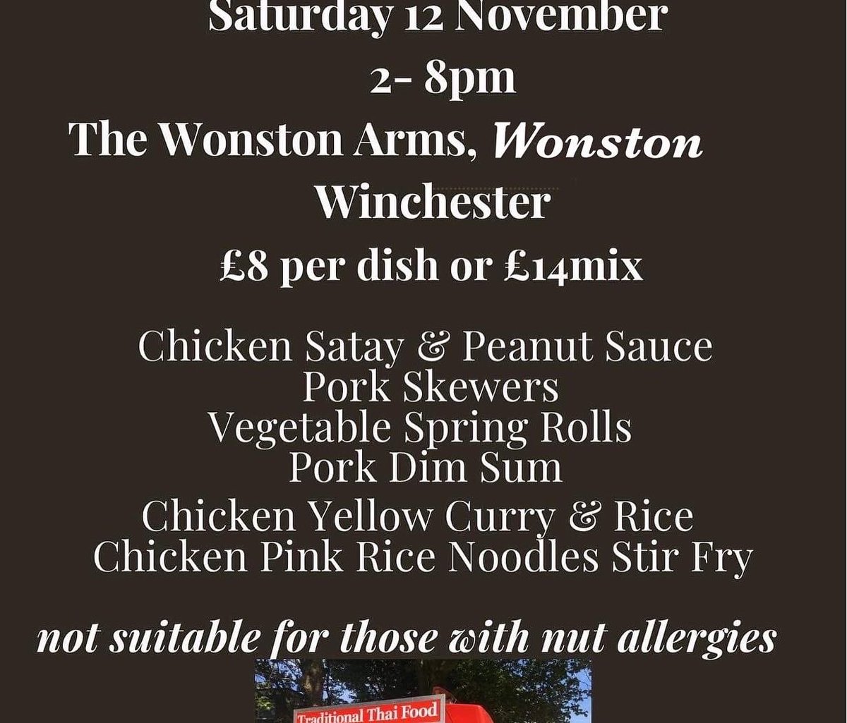 thewonstonarms's tweet photo. We are looking forward to welcoming back Mama Thai this weekend and her lovely streetfood #thaifood #streetfoodsaturday #pubfun #notjustapub https://t.co/5eK0IdFkFW