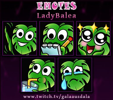 Emotes für LadyBalea gezeichnet. #emoteartist #emotes #twitchemotes