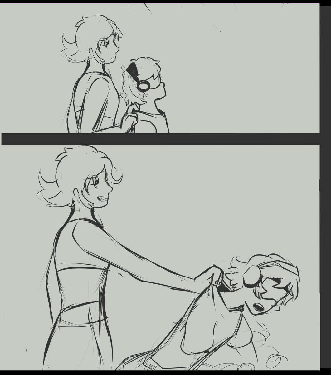 Scribledeggs's tweet photo. Peridots Night. part 6
Peridot is scared of storms so Lapis comforts her.
#lapidot #humanau #lapisXperidot https://t.co/niPSos2fjK