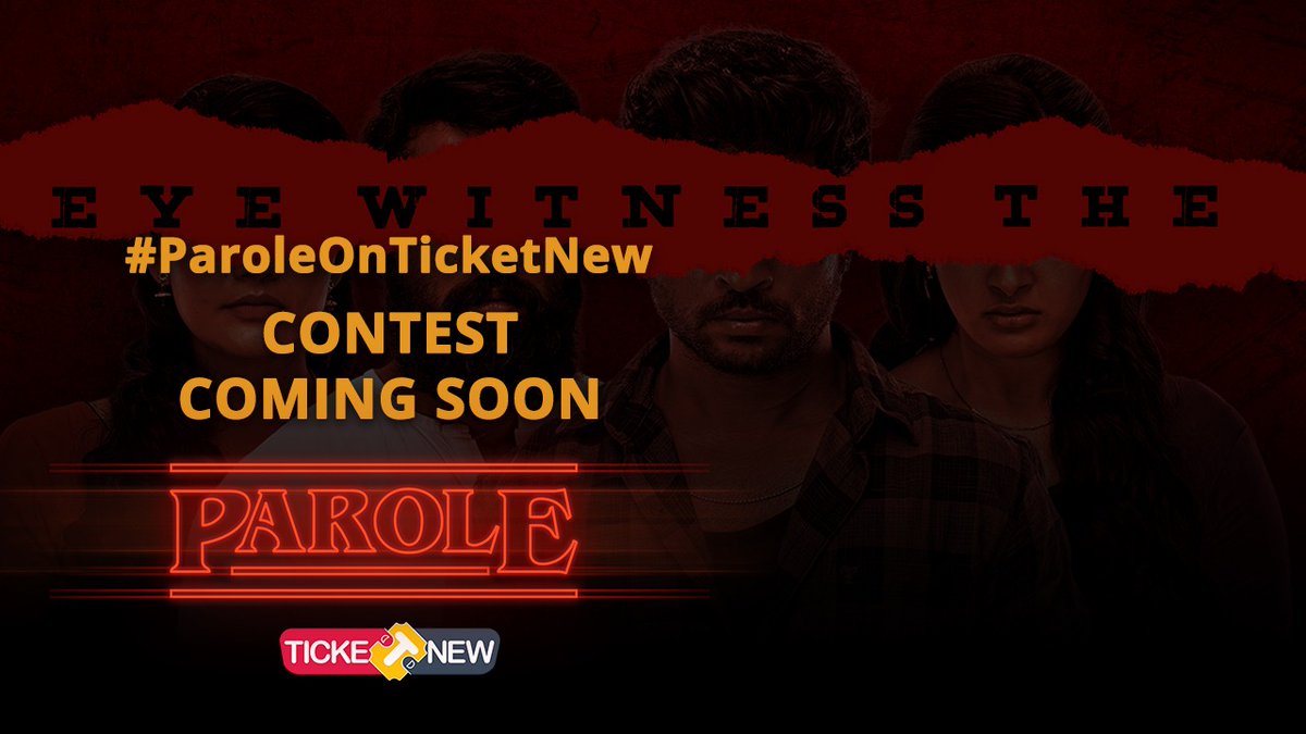 TicketNew's tweet image. 🚨 #TicketNewContestAlert 🚨

Exciting Contest Coming Soon #ParoleOnTicketNew ⚡

Just Like💖, Retweet 🔁&amp;amp; Participate To Win #Parole Movie Tickets.

@Oscl8r1 @tripr_entertain @iamdwarakh @madhu1134
@KarthiikPK @linga_offcl