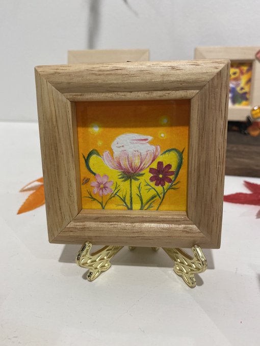 春夏秋冬ミニ原画展【秋】夕飛様 の作品にお迎えが付きました。おめでとう御座います#ギャラリーメトロノーム#春夏秋冬ミニ原画展 