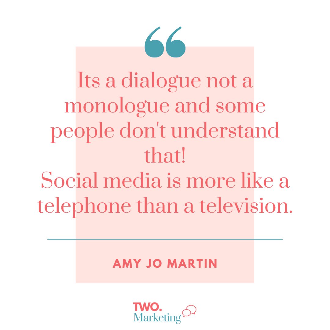 Never a truer word spoken! ❤

Try and write every post as though you are having a conversation with someone and anticipating a reply and you wont go far wrong! 👬👭

#SmallBusiness #socialmedia #contentmarketing