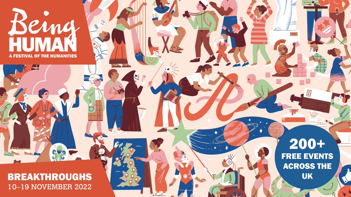 UofGARC's tweet image. ✨ Today&apos;s the first day of #BeingHuman2022, the UK&apos;s national festival of the humanities, and we&apos;re excited to be hosting public events here @UofGARC! (1/3)

#Breakthroughs #Arts #Humanities