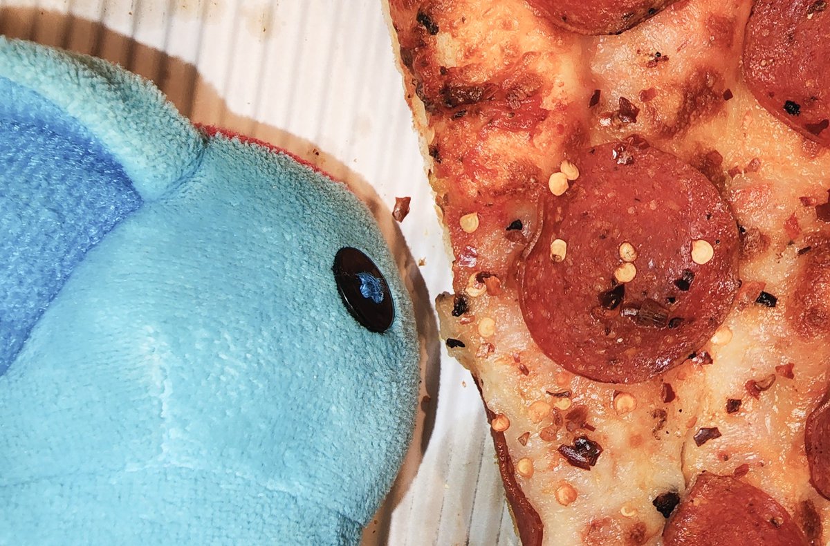 CarbunclePlush's tweet photo. i am so full. how could this happen. too much pizzas #FFXIV https://t.co/mTUSFYmkLp