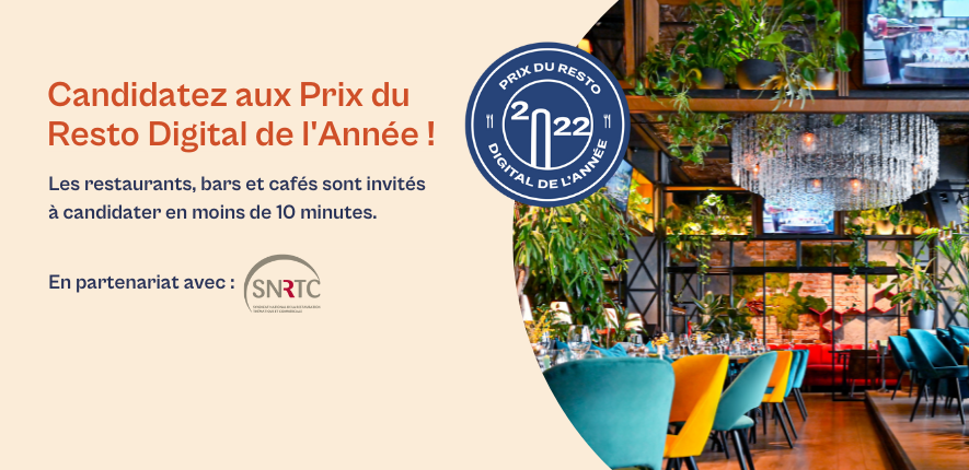 🔺#SNRTC_Info
🚨Dernier Jour pour s'inscrire Prix du Resto Digital de l’Année 2022 🚨
Chers #restaurateurs, chères #restauratrices si vous avez entamé la mutation digitale de vos restaurants, candidatez sur le site officiel 👉 libeo-team.typeform.com/to/C4E6Ums1?

#PRDA2022 #digital