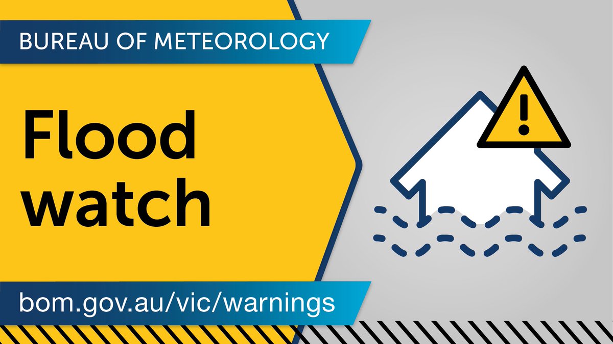 BOM_Vic's tweet photo. ⚠️ #Flood Watch issued for #NorthernVictoria and parts of #SouthernVictoria. #Minor to #Moderate flooding from Sunday and possible #Major flooding in the #NorthEast. See https://t.co/zQk6fgvVmy for details and updates; follow advice from @vicemergency. #VicFloods @VicSESnews https://t.co/HN9MMZiML1