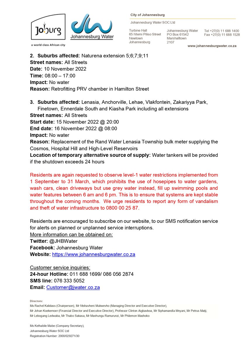 Johannesburg Water tweet media