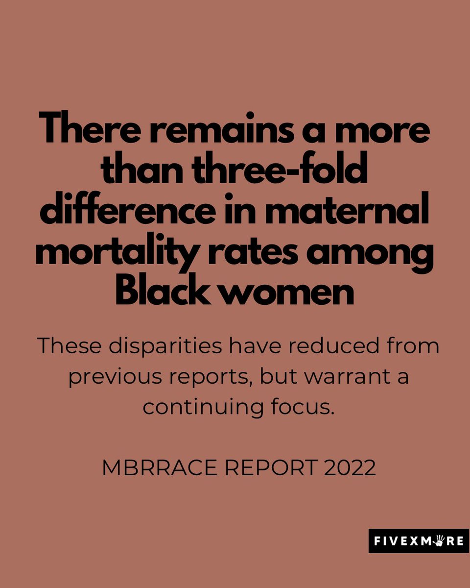 The latest MBRRACE report was released today. We welcome the fact that there has been a decrease in the statistics for Black women however there is still a huge disparity in the rates of mortality between Black women and white women.

npeu.ox.ac.uk/mbrrace-uk/rep…