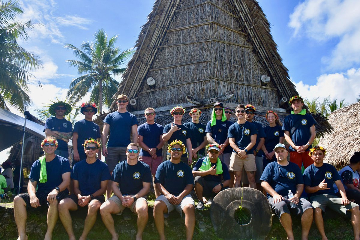 uscgfmsg's tweet photo. USCGC Oliver Henry #WPC1140 recently visited Yap spending time with residents in Ulithi and Kolonia, kicking off #OpRematau!

We're honored to participate in Yap's first World Coconut Day and share maritime knowledge with our #BluePacificpartners. 

More: https://t.co/SXehm4b6mi https://t.co/OsGTuUaFOE