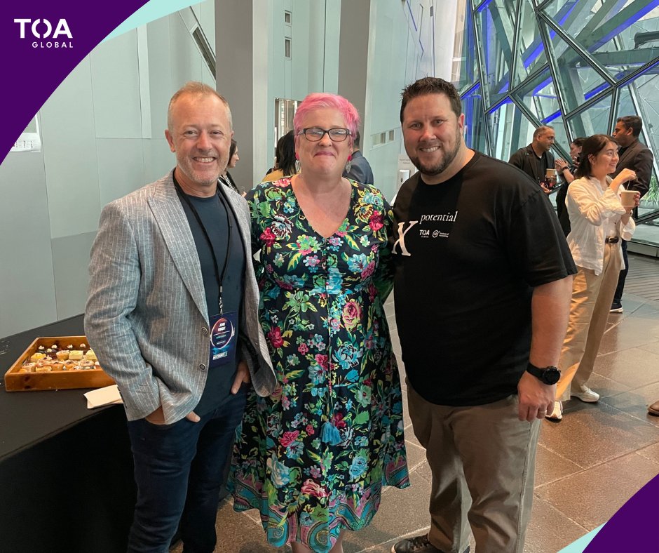 TOAGlobal's tweet photo. ๐ TOA Global at #BalancingtheBooks in Melbourne, presented by @accountex Australia
Sharing some photos of @nickqsinclair, TOA Global Founder, and Genevieve Dion, at The Edge - Fed Square. We're happy to celebrate #InternationalAccountingDay with inspiring industry leaders. https://t.co/CslYYn4cfw