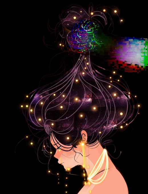 Such lovely hair you have, wouldn't it be a shame if I cut it all off?  #art 