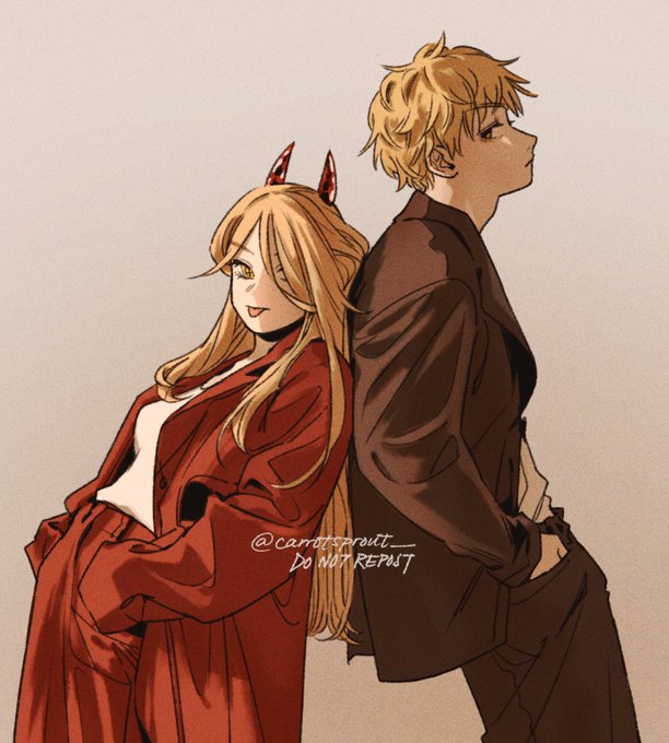 「power (chainsaw man) crossshaped pupils」Fan Art(Popular)｜2pages