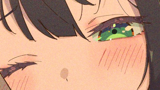 目のハイライト横にいれるか上にいれるか永久に悩んでる。結局どっちの方がかわいいんだ… 
