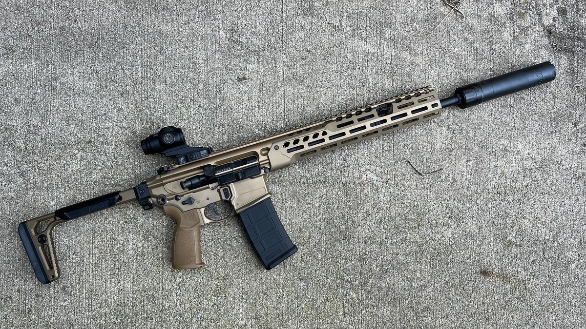MAC_Arms's tweet photo. This is my rifle.  There are many like it, but this one is mine.  It is my life.  I must master it as I must master my life.  Without me my rifle is useless.  Without my rifle, I am useless. (Sig Spear LT with a Sig 556 silencer) https://t.co/AOvGj7yUlN